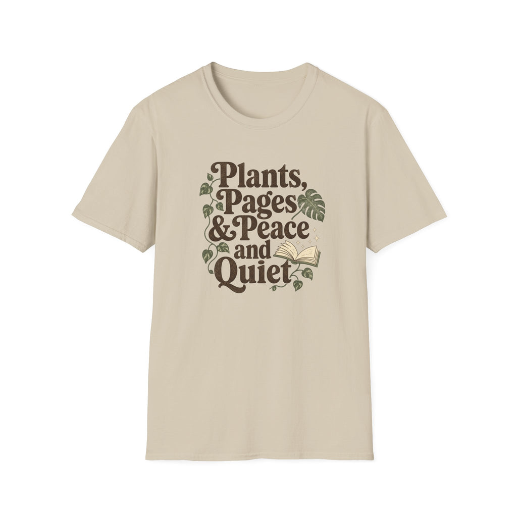 Plants, Pages & Peace and Quiet T-Shirt