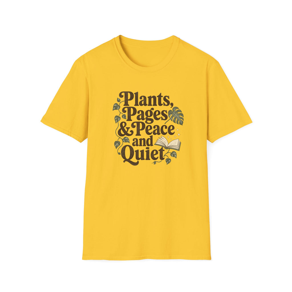 Plants, Pages & Peace and Quiet T-Shirt