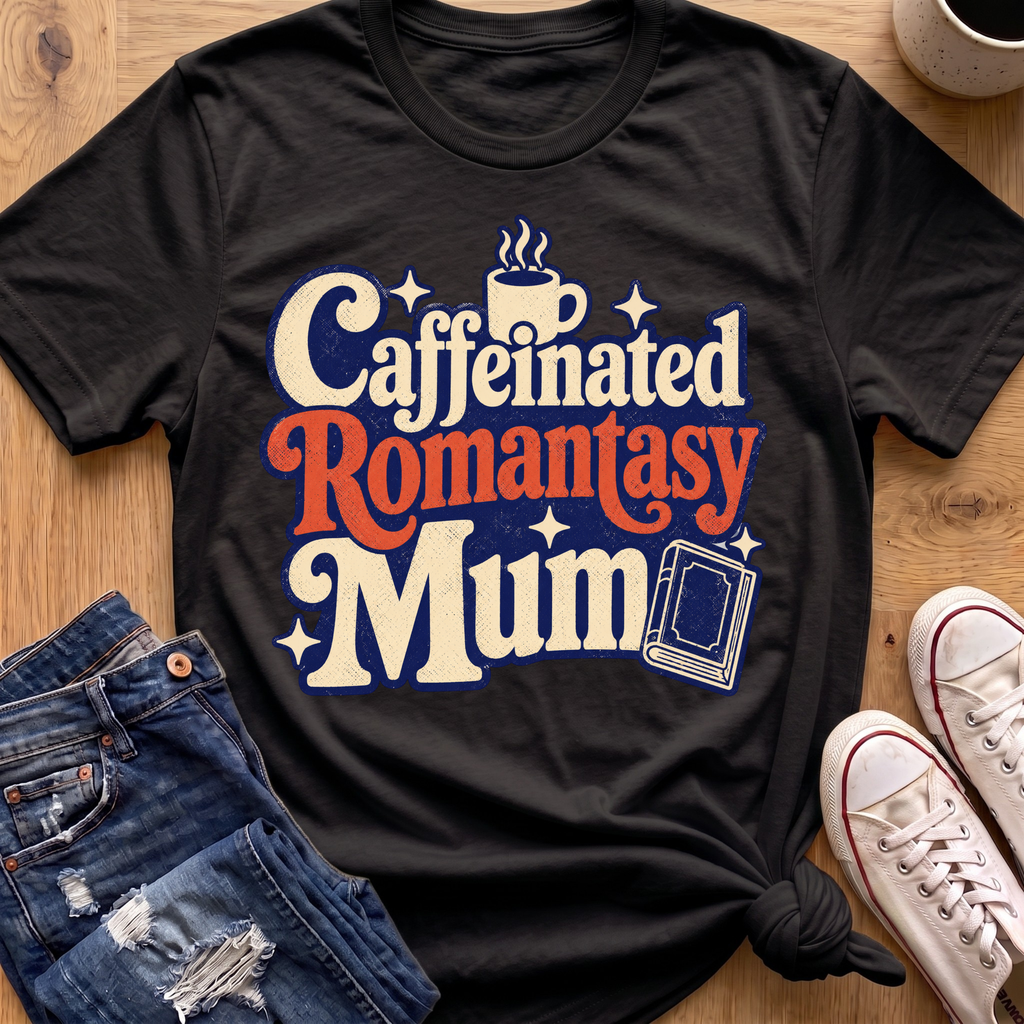 Caffeinated Romantasy Mum T-Shirt