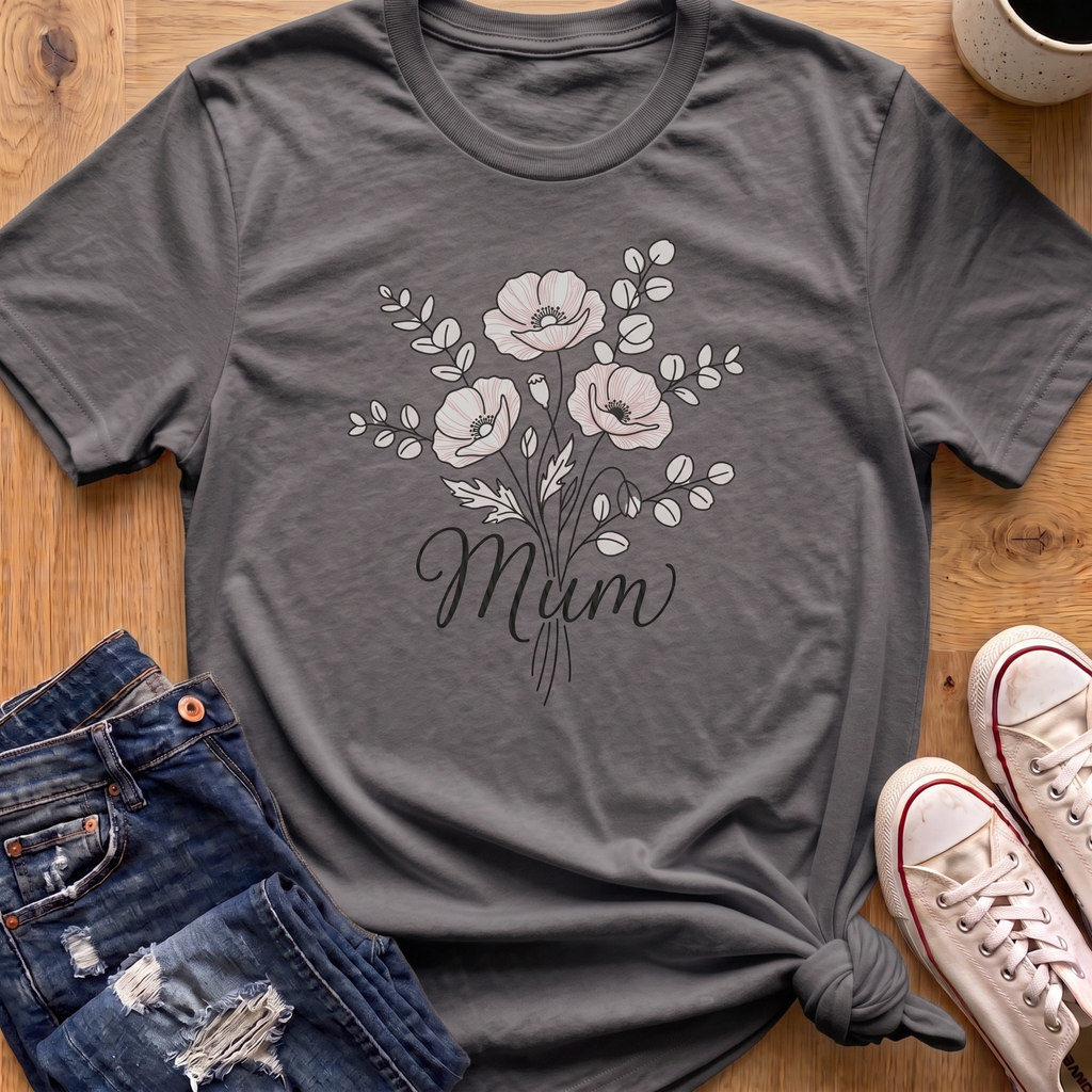 Mum With Flowers T-Shirt