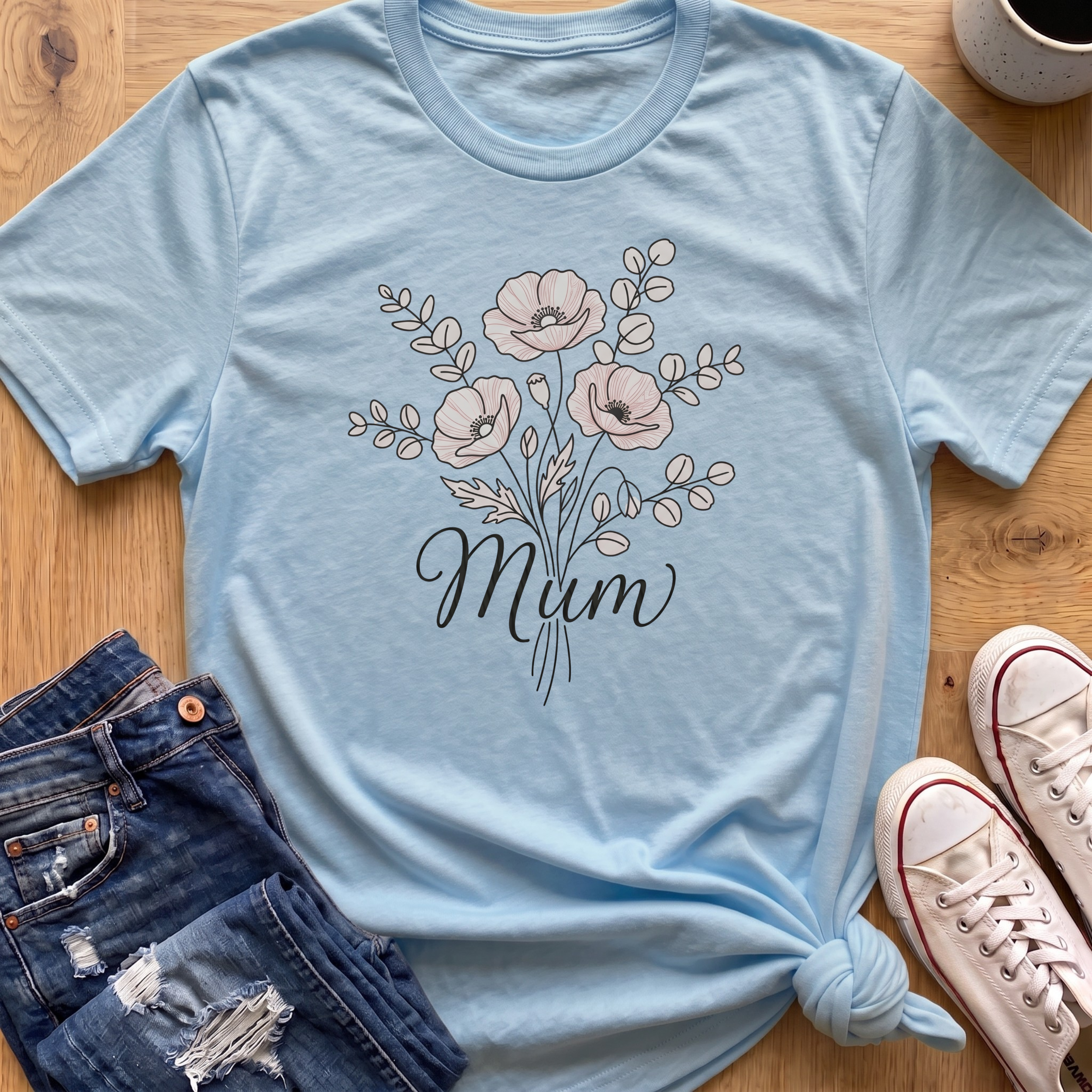 Mum With Flowers T-Shirt