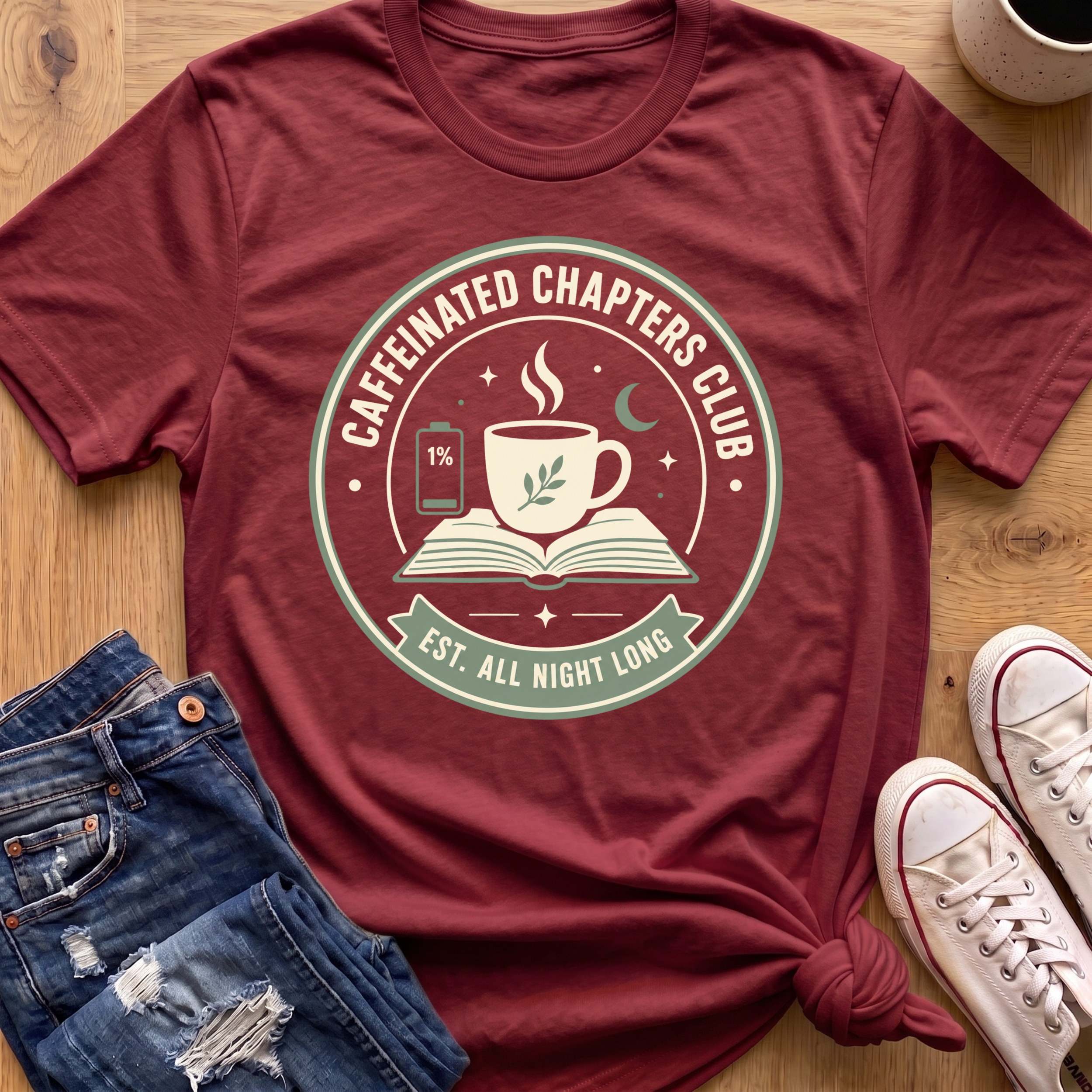 Caffeinated Chapters Club T-Shirt