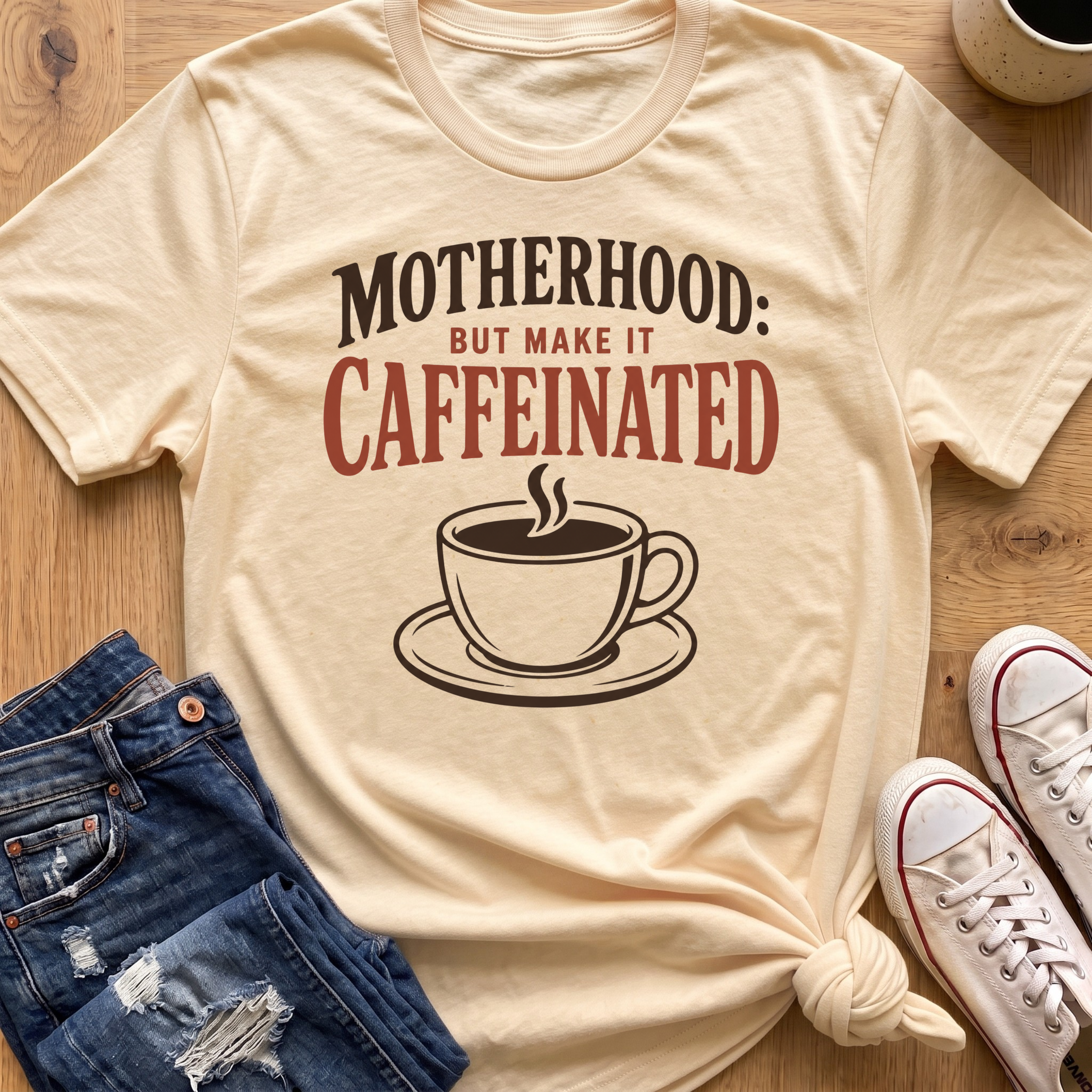 Motherhood: Caffeinated T-Shirt