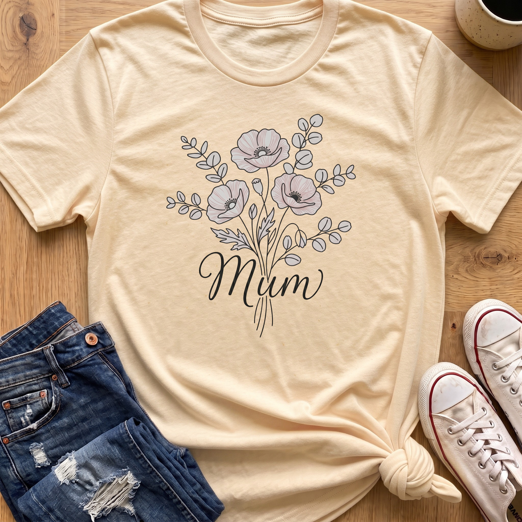 Mum With Flowers T-Shirt