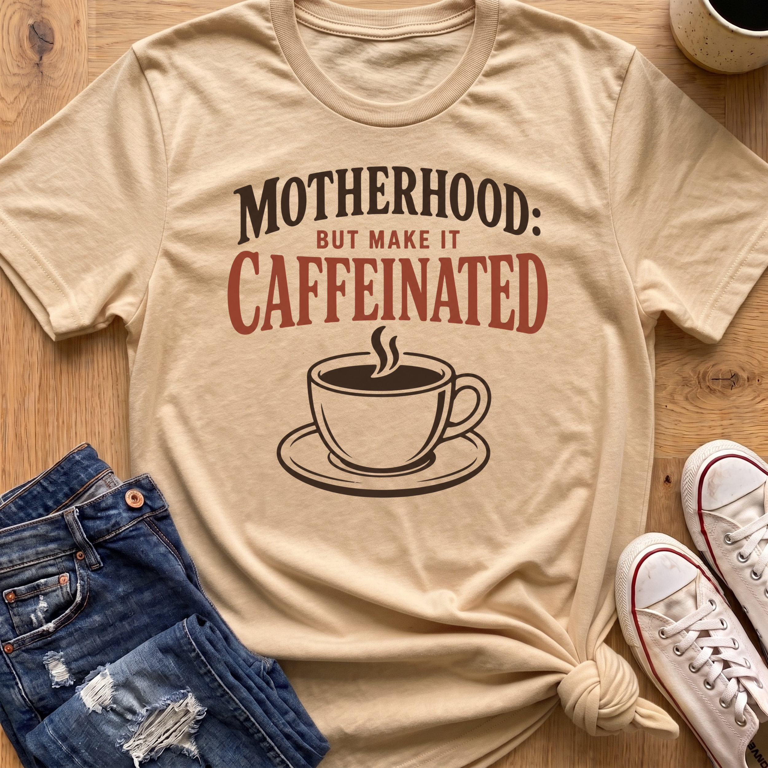 Motherhood: Caffeinated T-Shirt